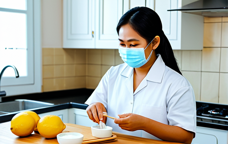 **

"A Thai woman in her late 20s, fully clothed in modest casual wear, preparing a DIY face mask in a bright, clean kitchen. Ingredients like honey, yogurt, and lemon are visible. Safe for work, appropriate content, perfect anatomy, natural proportions, professional photography, family-friendly."

**