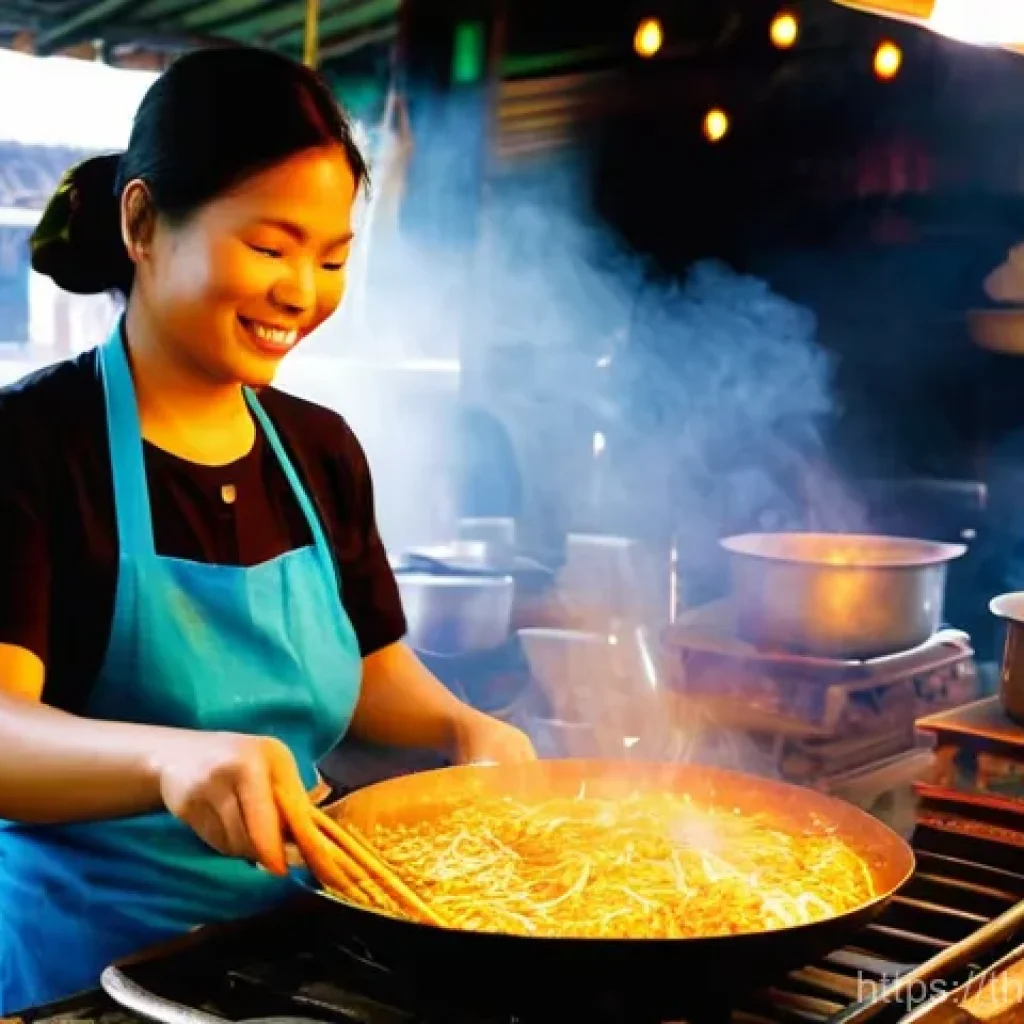 편집 및 개선 프로세스에서의 KPI 설정 방법 - **Prompt 1: Thai Street Food Vendor in a Bustling Market**
A wide shot of a cheerful Thai female...