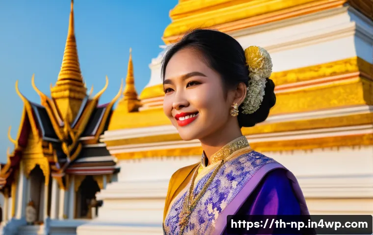 편집 과정의 중요성과 성공 사례 - **A young Thai woman in a vibrant traditional Thai dress, smiling warmly.** She's standing in front ...