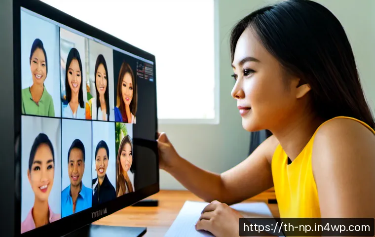 Home 17 편집 품질 향상을 위한 팁 - Photorealistic Thai content creator editing a travel photograph on a large desktop monitor in a brig...